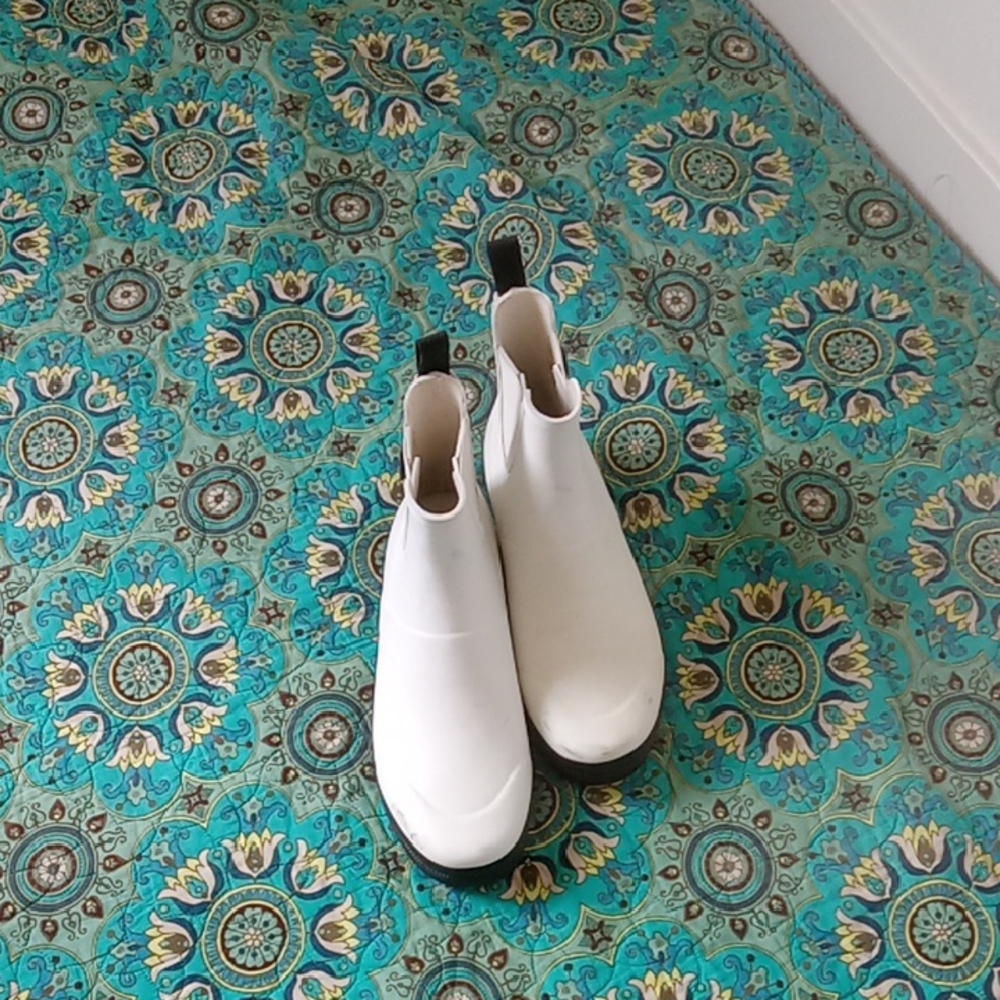 Tretorn White Chelsea-Style Rain Boots